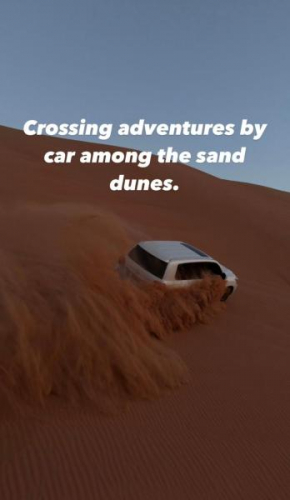 Sunset and sand adventures by car